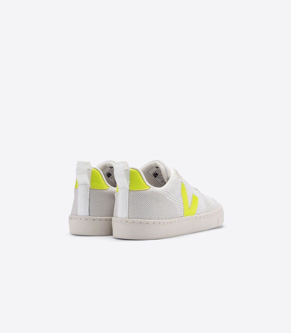 Veja Sneakers Kids - V-10 Malha - White - 8156RIXLS